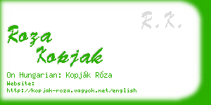 roza kopjak business card